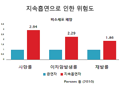 지속흡연으로 인한 위험도